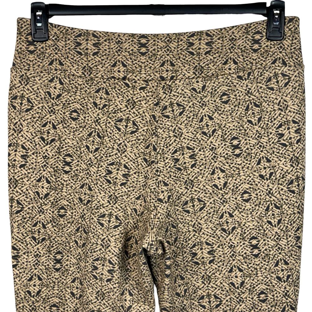 Soft Surroundings Large Ponte Pants Pull-On Stretch Tapered Geometric High-Rise - Picture 4 of 7